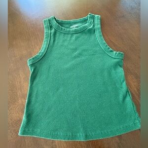 Old Navy Green Ribbed Tank Top Snug Fit Size S